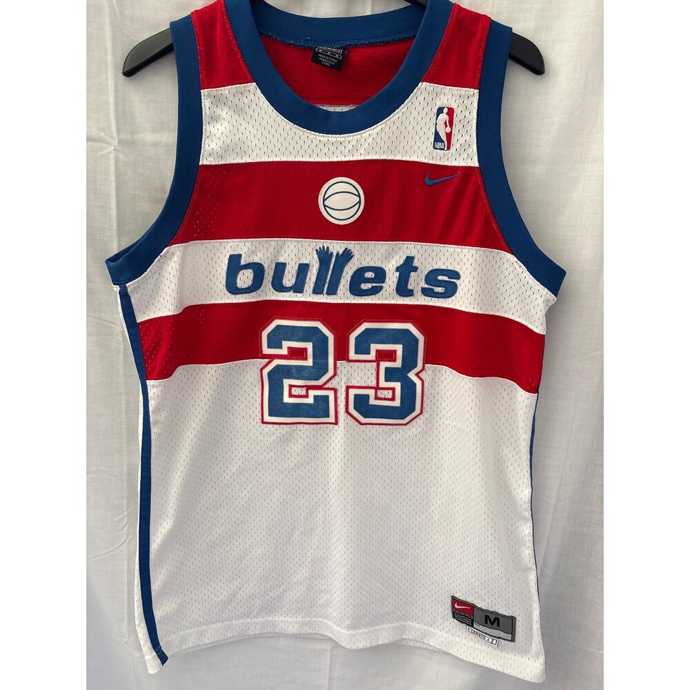 Vintage Michael Jordan NIKE Washington Bullets NBA basketball  23 Jersey Y2K
